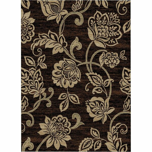 Sleep Ez 5 ft. 3 in. x 7 ft. 3 in. City Chloe Area Rug - Chocolate SL3621747